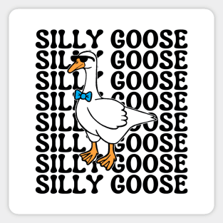 Repeating Text Silly Goose Sticker